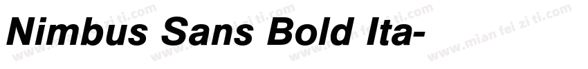 Nimbus Sans Bold Ita字体转换